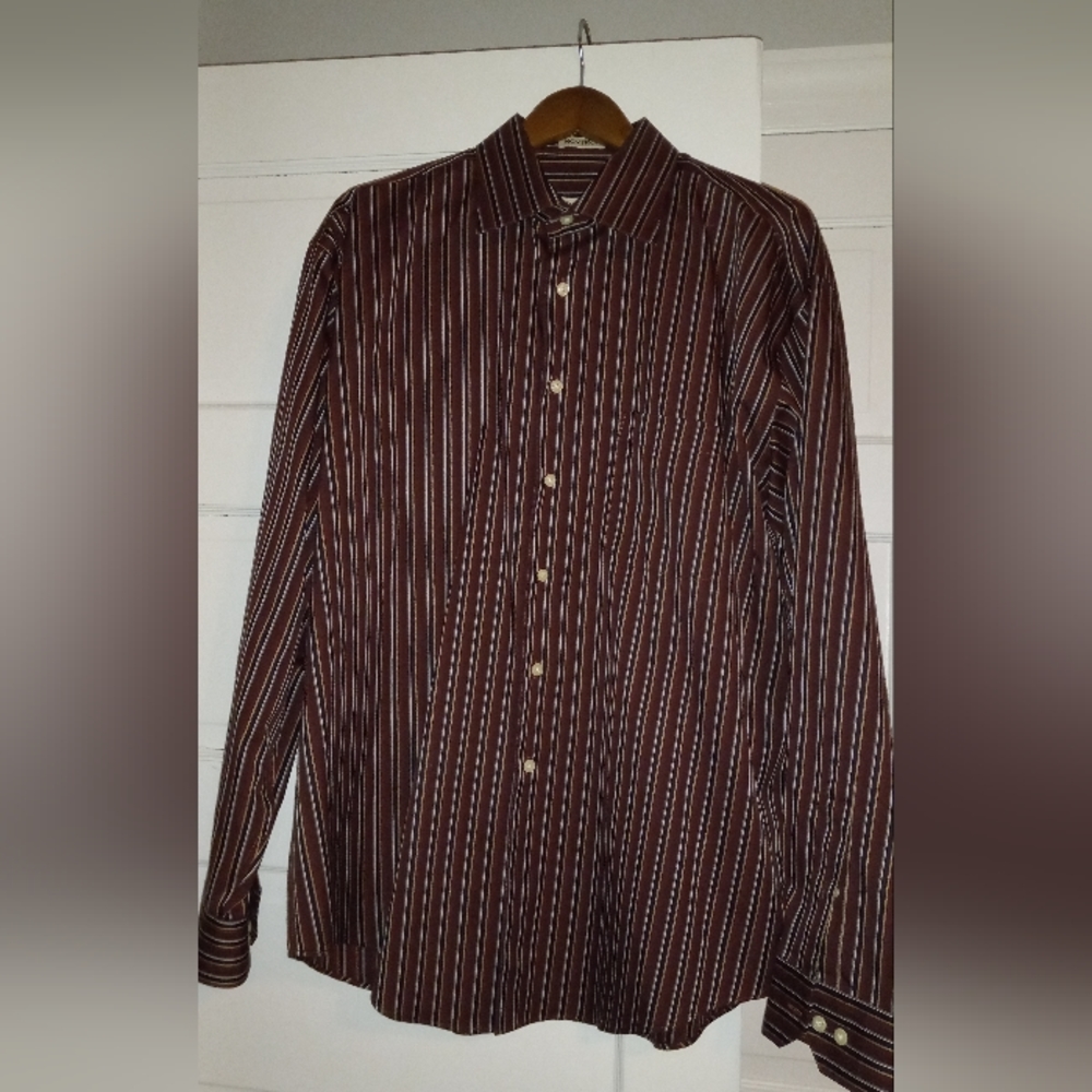 VINTAGE PRONTO UOMO Men's long sleeve button down shirt size XL striped